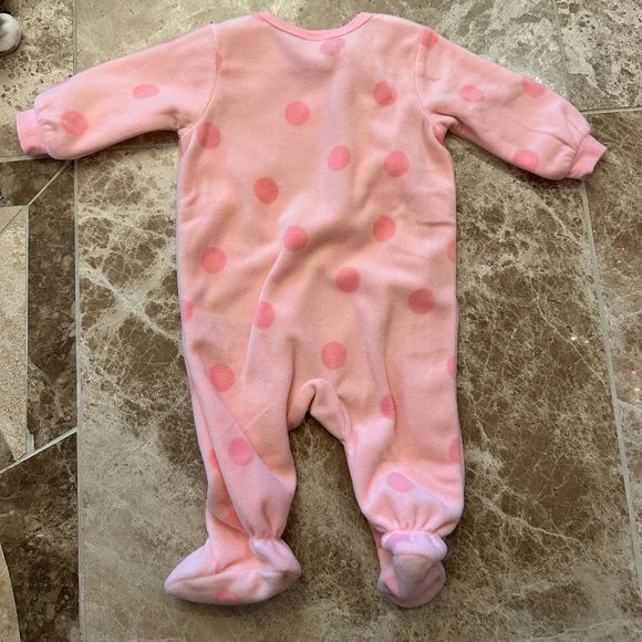 BNWT Pekkle MicroFleece Baby Pink Polka Dot Sleeper - Picture 2 of 2